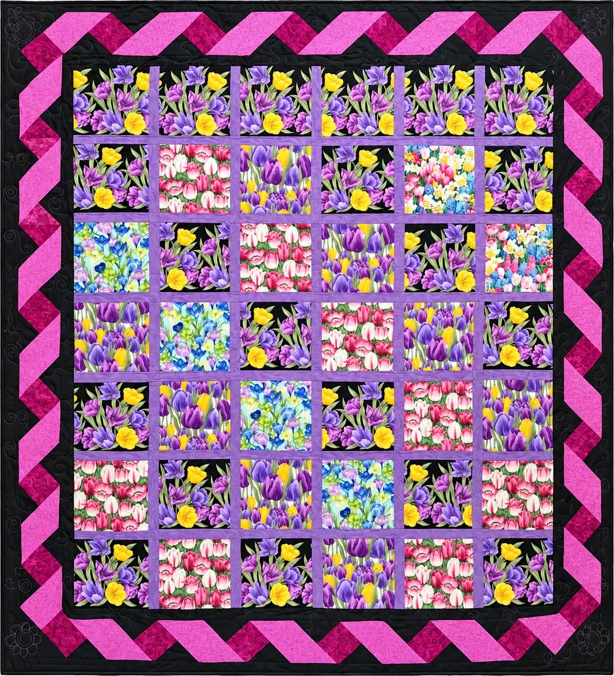 Rows of Tulips